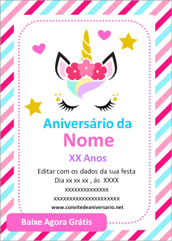 Faça um convite de aniversário personalizado online grátis