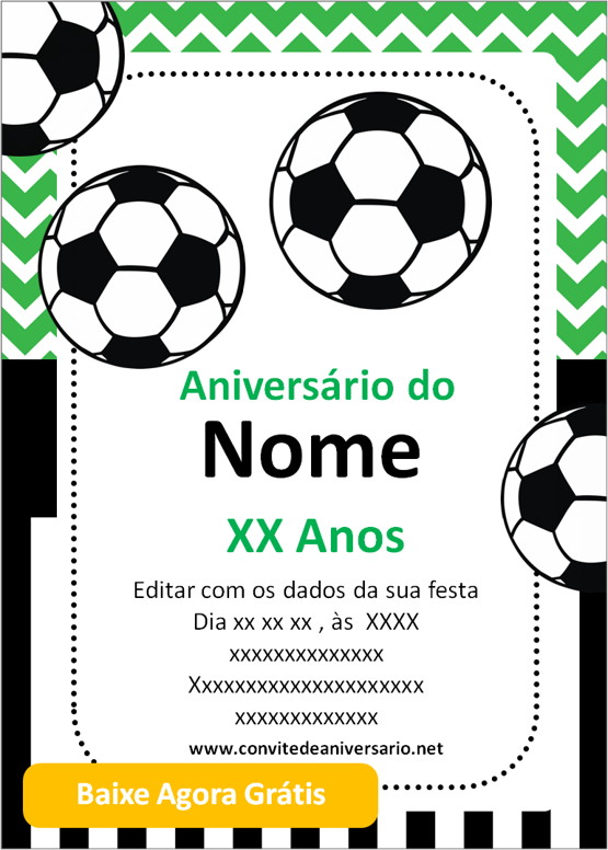 Convite De Futebol Online Edite Online