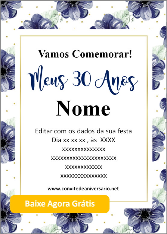 Convite 30 anos