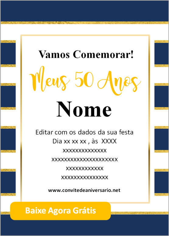 Convite 50 anos