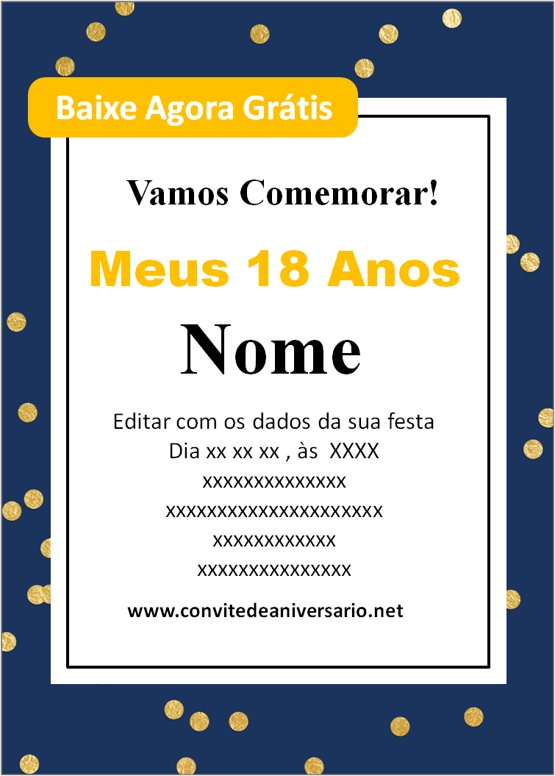 ▷ Convite de Aniversário Personalizados Modelos Grátis para editar