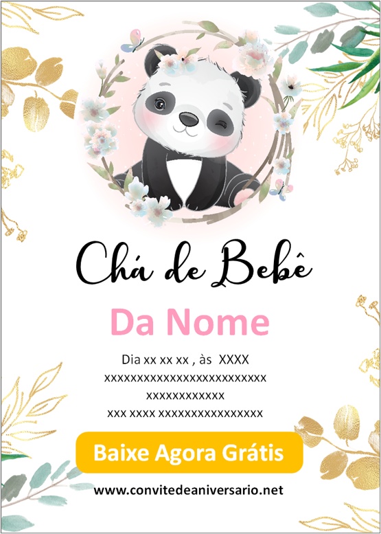 convite digital chá de bebê online