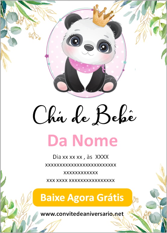 Convite online para Chá de Bebê