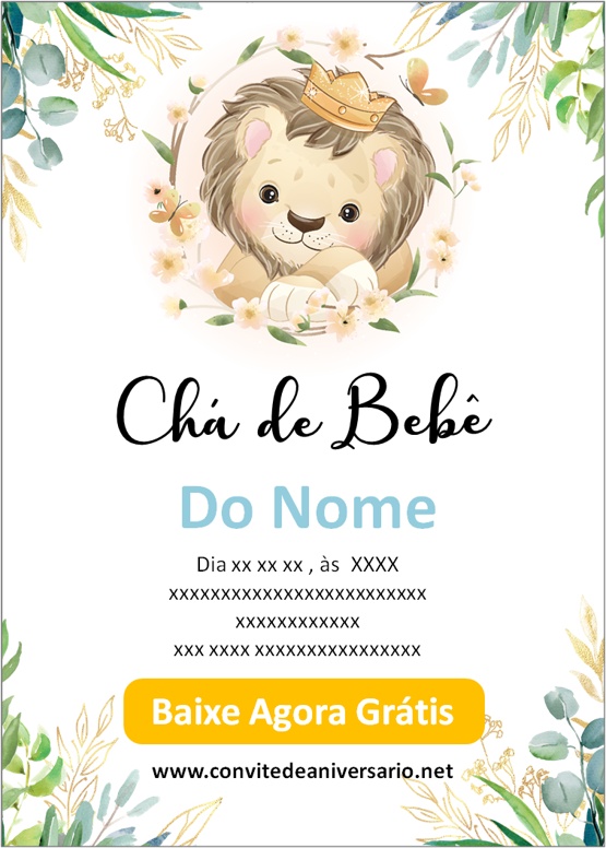 Convite online para Chá de Bebê