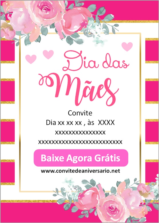 convite cafe da manha dia das maes