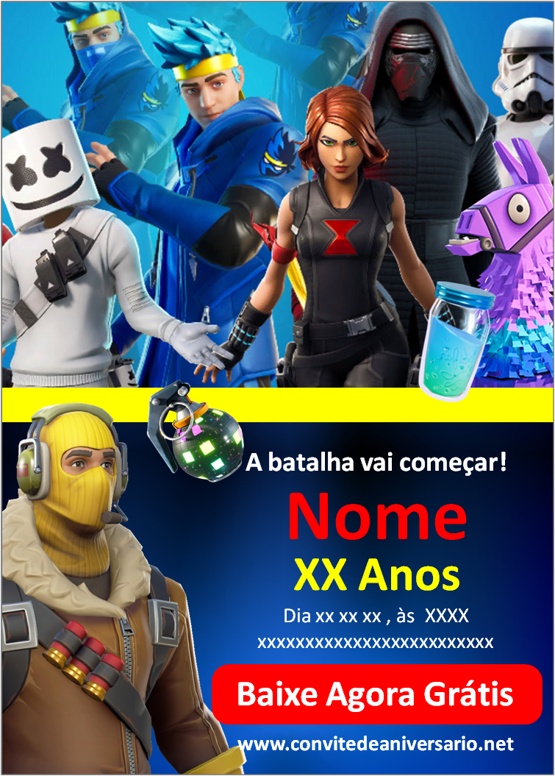 Convites Fortnite