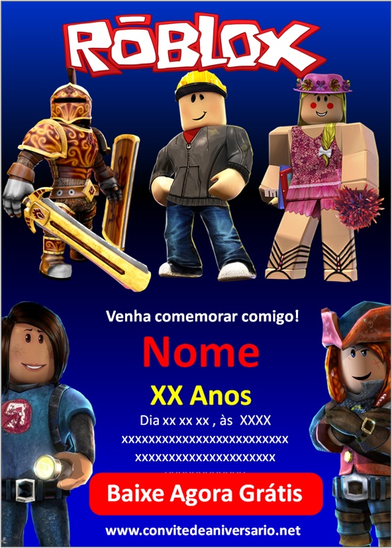 Convite digital Roblox