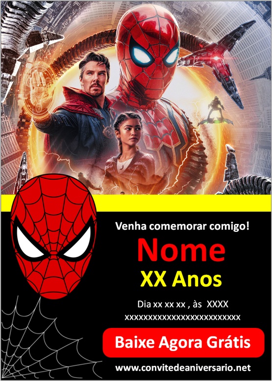 Convites Homem Aranha convites