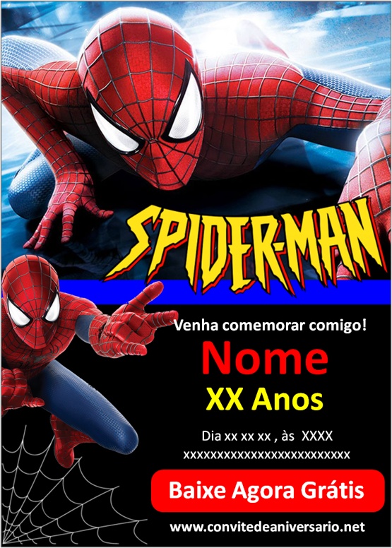 Convite Homem Aranha