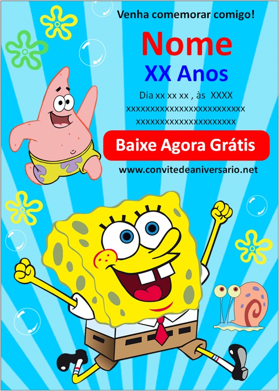 Fundo convite animado ROBLOX pronto para baixar e editar