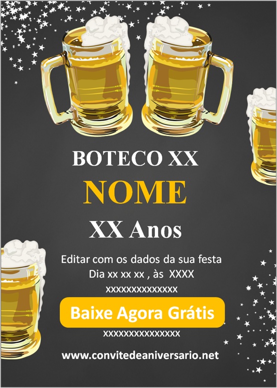 convite boteco online