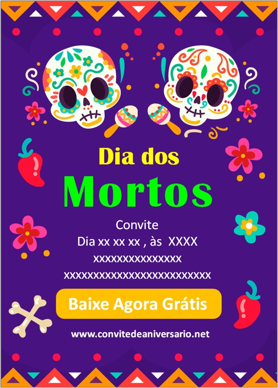 Convite Dia dos Mortos