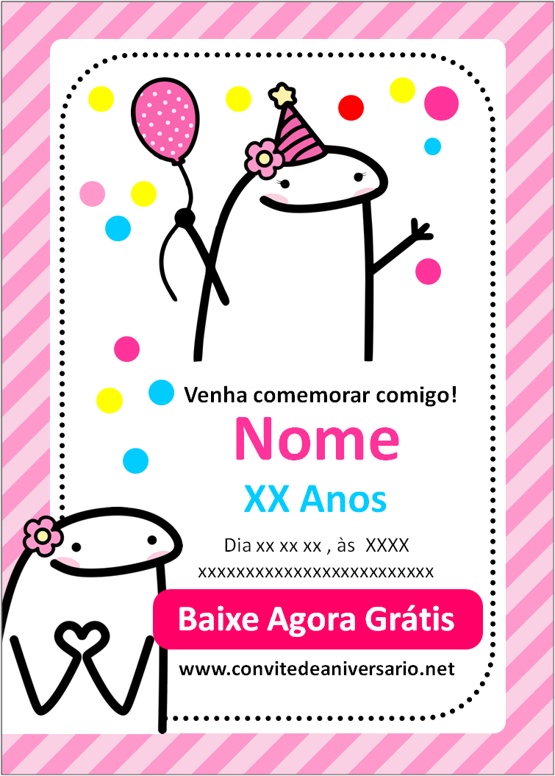 Fazer convite online convite digital flork palito, flork meme, flork  aniversario, boneco palito, convite flork - Edite grátis com nosso editor  online