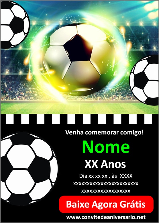 convite virtual futebol gratis