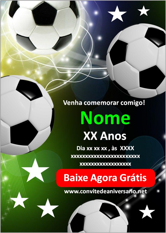 Convite De Futebol Online Edite Online