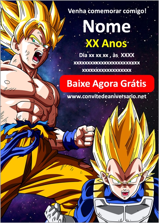 Convite Animado Dragon Ball Z