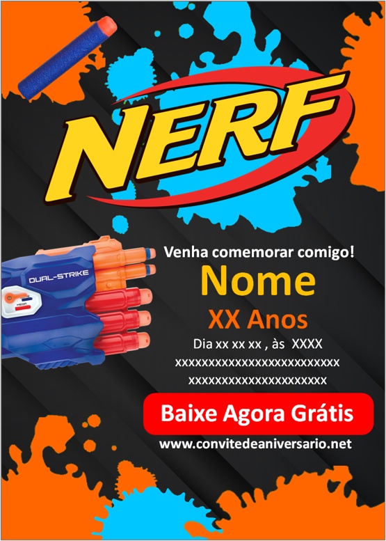 Convite Nerf gratis