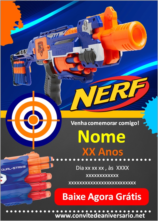 Convite Nerf gratis