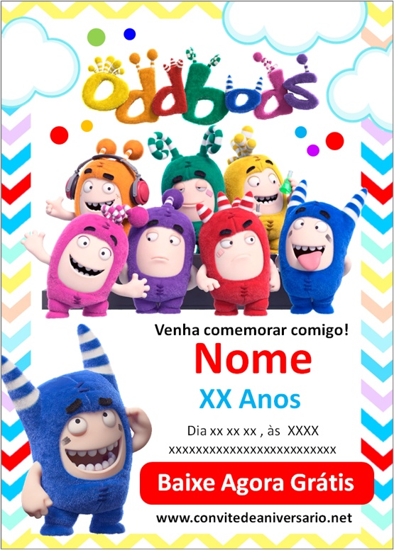 Convite Oddbods