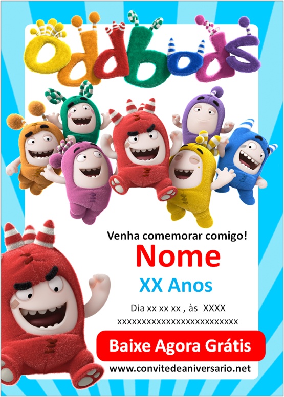 Convite Digital Oddbods