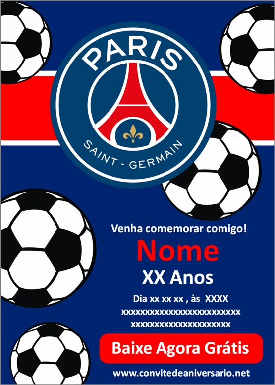 Convite Paris Saint Germain