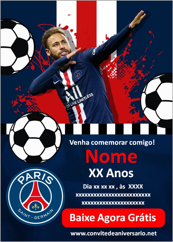 Convite Virtual PSG Paris Saint Germain