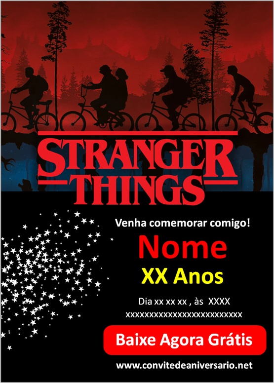 Convite Stranger Things