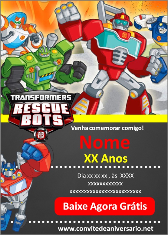 Convite Rescue Bots