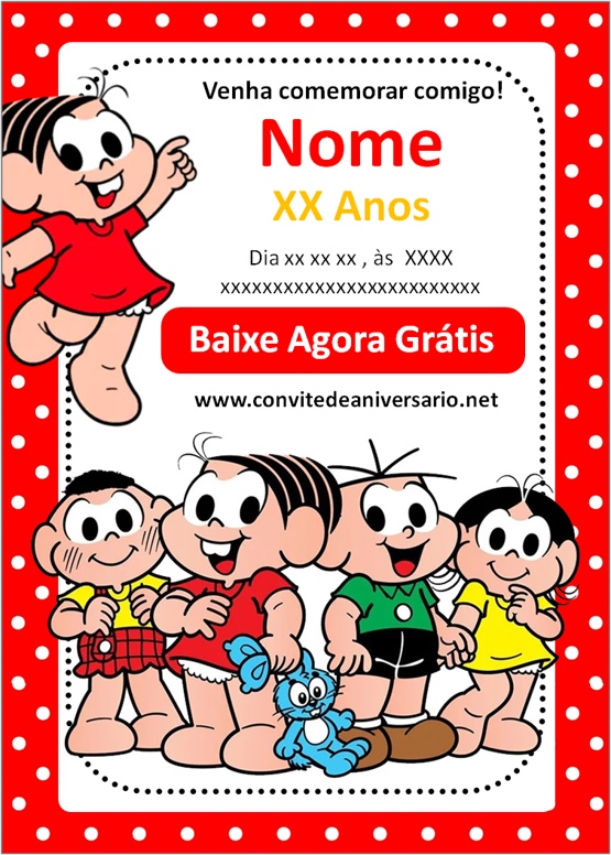 Convite Bolofofos menina - Edite grátis com nosso editor online