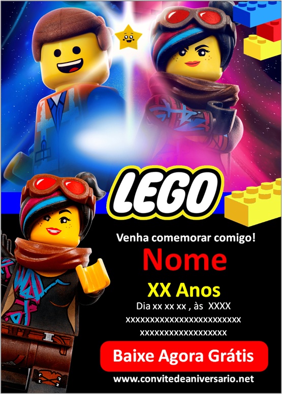Convites Virtuais lego Movie