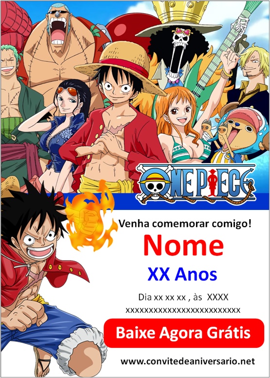 Convites One Piece convites