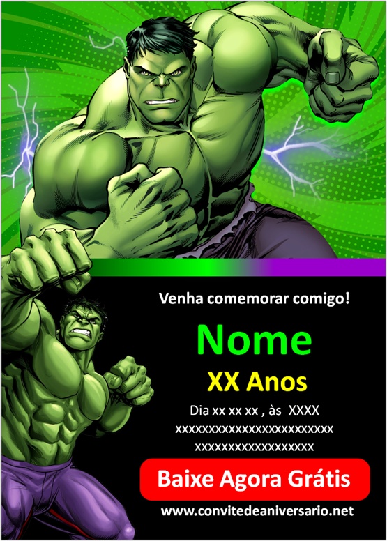 Convite Hulk