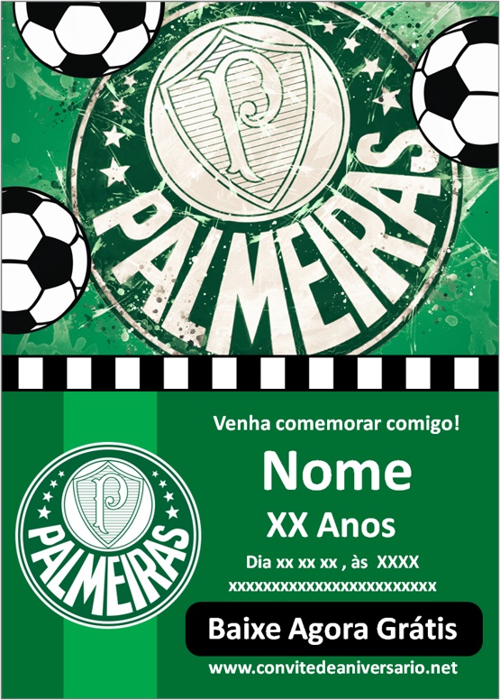 Convite palmeiras ingresso para editar ms