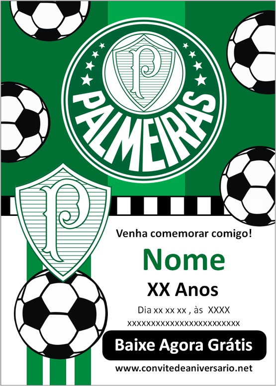 Convite palmeiras ingresso para editar ms