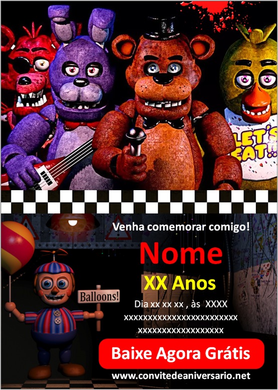 Convite Five Night