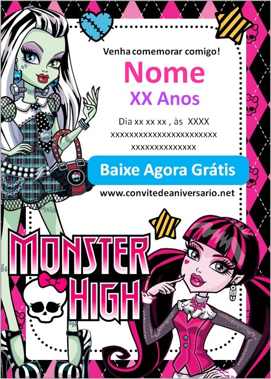Convite Monster High
