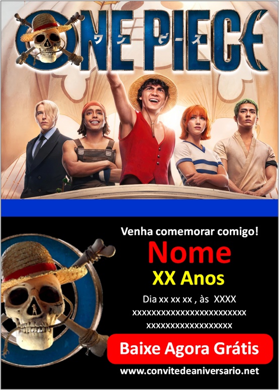 Convite Aniversário One Piece