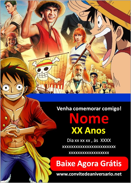 Convite Aniversário One Piece