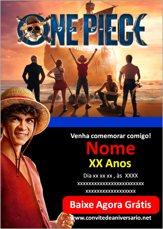 Convite Aniversário One Piece