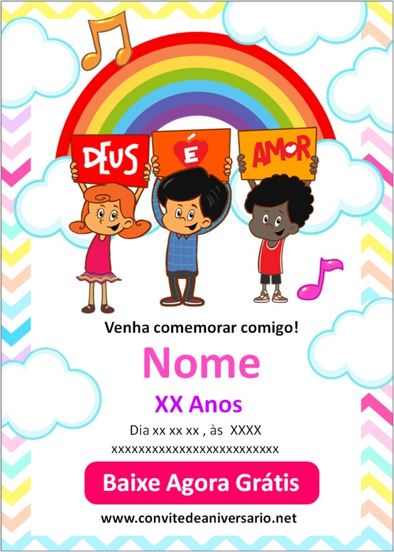 convite 3 palavrinhas menina