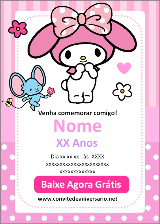 convite digital My Melody