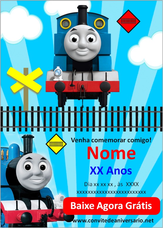 Convite Thomas e seus amigos