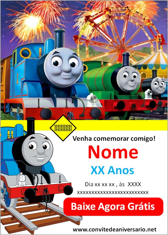 convite thomas e seus amigos