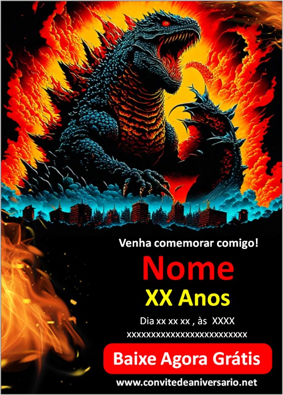 Convites Godzilla