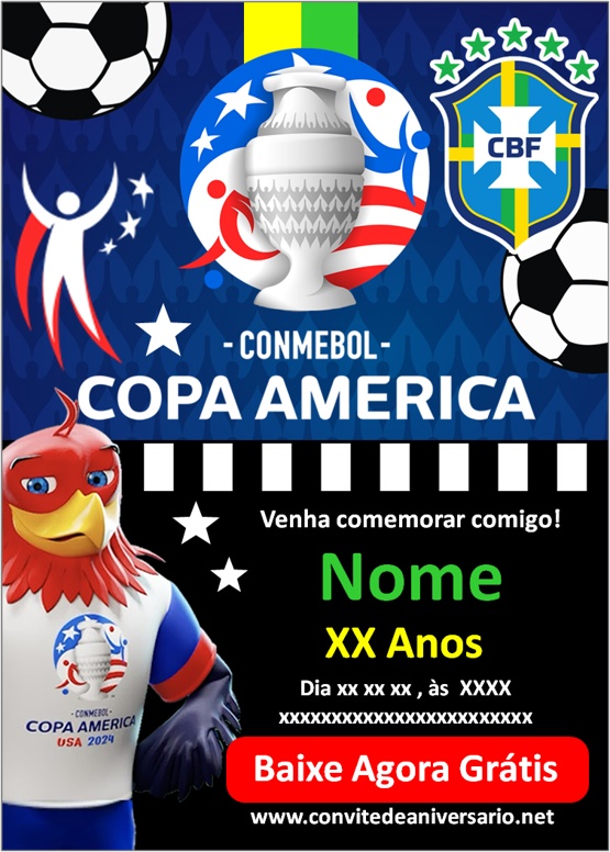 Convite futebol copa america