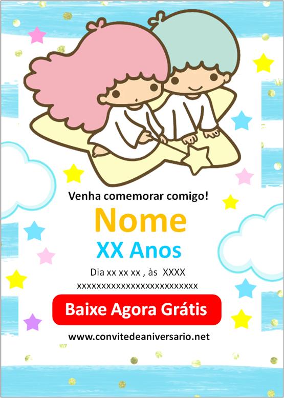 convite da Little twin stars para editar