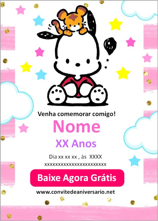 arte convite pochacco