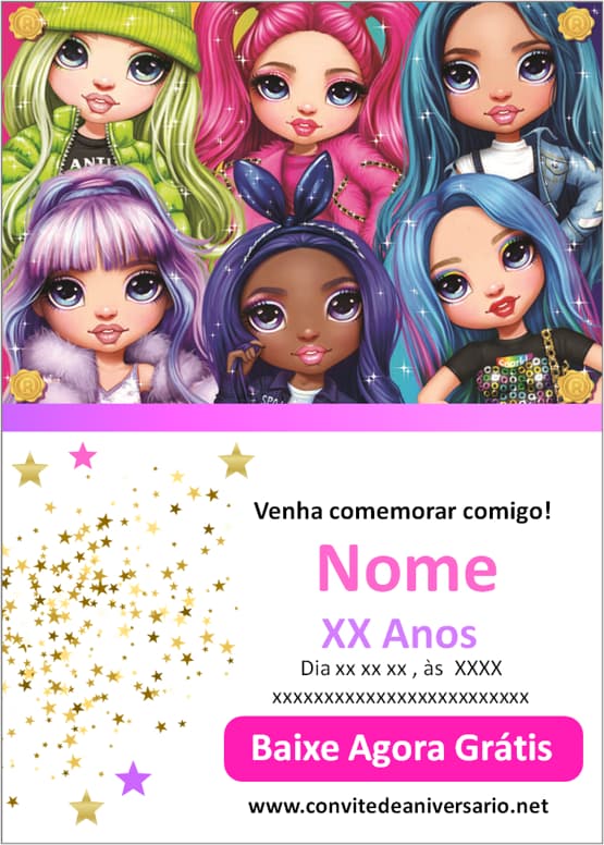 convite rainbow high online
