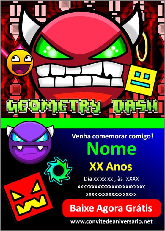 convite geometry dash para editar