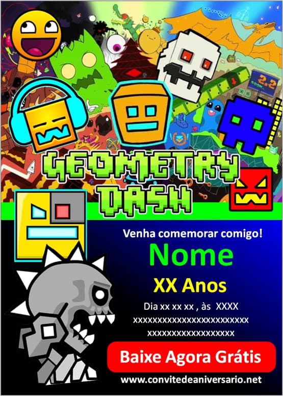convite geometry dash online